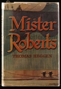 8m0928 MISTER ROBERTS hardcover book 1946 Thomas Heggen, great cover art by Samuel Hanks Bryant!