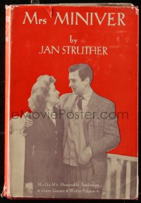 8m0933 MRS. MINIVER Grosset & Dunlap movie edition hardcover book 1940 Greer Garson, Walter Pidgeon