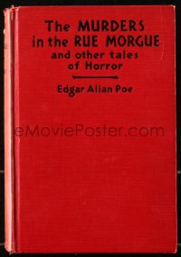 8m0934 MURDERS IN THE RUE MORGUE hardcover book 1932 Edgar Allan Poe's story w/Lugosi movie scenes!