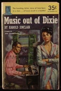 8m1128 MUSIC OUT OF DIXIE paperback book 1953 story of love born in a slum, music bred in a brothel!