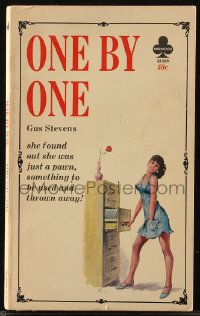 8m1137 ONE BY ONE paperback book 1967 Paul Rader art, she was something to be used and thrown away!