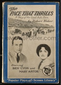 8m1053 PACE THAT THRILLS softcover book 1925 Ben Lyon & Mary Astor, novelization of movie w/ images!