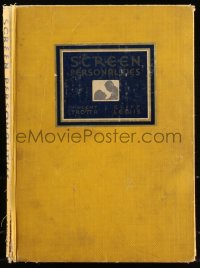 8m0958 SCREEN PERSONALITIES Grosset & Dunlap edition hardcover book 1933 art & biographies of stars!