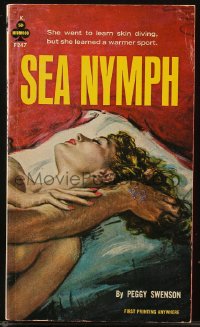 8m1147 SEA NYMPH paperback book 1963 Paul Rader art, she learned a warmer sport instead of diving!