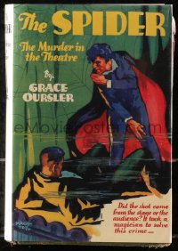 8m0965 SPIDER hardcover book 1928 Grace Oursler's novel with scenes from the play, w/REPRO jacket!