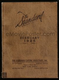 8m1246 STANDARD CASTING DIRECTORY softcover book Feb 1925 Jean Arthur, Mary Astor, Anna May Wong