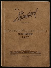 8m1248 STANDARD CASTING DIRECTORY softcover book November 1927 Sue Carol, Ben Turpin & more!