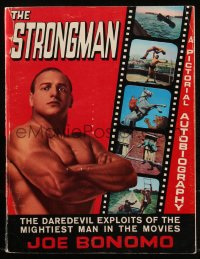 8m1070 STRONGMAN softcover book 1968 daredevil exploits of mightiest man in the movies Joe Bonomo!