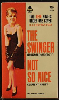 8m1155 SWINGER/NOT SO NICE paperback book 1965 two provocative stories about two provocative girls!