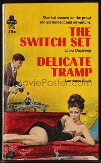 8m1156 SWITCH SET/DELICATE TRAMP paperback book 1967 married women on the prowl for excitement!