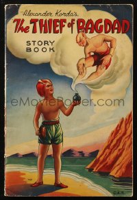 8m1078 THIEF OF BAGDAD Saalfield softcover book 1940 illustrated story of the classic fantasy movie!