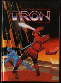 8m0978 TRON hardcover book 1982 cool Walt Disney Productions pop-up story!