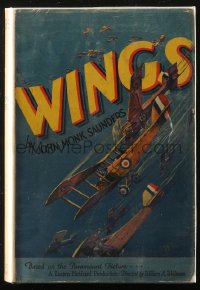 8m0985 WINGS Grosset & Dunlap movie edition hardcover book 1927 Clara Bow, Buddy Rogers, Wellman