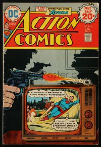 8m0050 ACTION COMICS #442 comic book December 1974 Superman must be faster than a speeding bullet!
