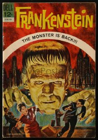 8m0144 FRANKENSTEIN #1 comic book March-May 1963 Vic Prezio art, the monster is back, first issue!