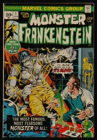8m0145 FRANKENSTEIN #1 comic book January 1973 first issue with Mike Ploog art, Marvel!