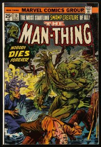 8m0171 MAN-THING #10 comic book October 1974 Nobody Dies Forever, Marvel Comics!