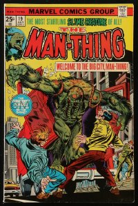 8m0180 MAN-THING #19 comic book July 1975 Welcome to the Big City, concrete jungle won't be the same!