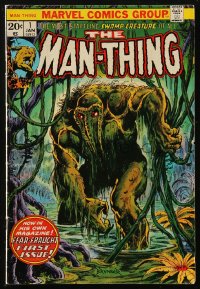 8m0162 MAN-THING #1 comic book January 1974 now in his own magazine, fear-fraught 1st issue!