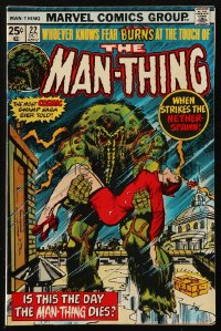 8m0182 MAN-THING #22 comic book October 1975 is this the day the Man-Thing dies?