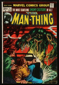 8m0165 MAN-THING #4 comic book April 1974 The Making of a Madman, Stan Lee, Marvel Comics!