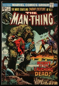 8m0166 MAN-THING #5 comic book May 1974 Night of the Laughing Dead, Marvel Comics, Mike Ploog art!