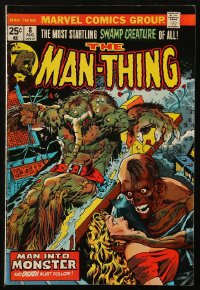 8m0169 MAN-THING #8 comic book August 1974 Man Into Monster & Death Must Follow, Marvel, Ploog art!