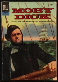 8m0097 MOBY DICK #717 comic book 1956 Gregory Peck as Captain Ahab, Herman Melville's classic story!