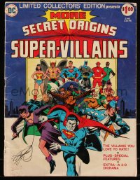 8m0115 SECRET ORIGINS #C-45 10x13 comic book June-July 1976 villains you love to hate!