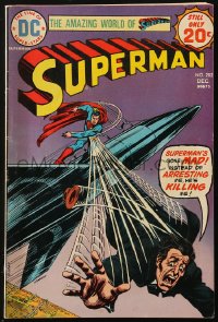 8m0120 SUPERMAN #282 comic book December 1974 he's gone mad, killing man instead of arresting!