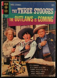 8m0129 THREE STOOGES #22 comic book March 1965 Larry, Moe & Curly-Joe, The Outlaws is Coming!