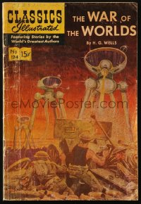 8m0133 WAR OF THE WORLDS #124 comic book October 1954 stories by the world's greatest authors!