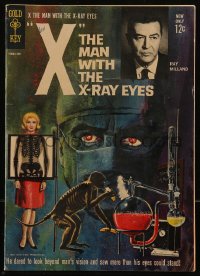 8m0140 X: THE MAN WITH THE X-RAY EYES comic book 1963 he dared look beyond man's vision & saw more!