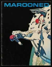 8m0388 MAROONED English souvenir program book 1969 astronauts Gregory Peck & Gene Hackman, John Sturges!