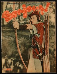 8m0442 BONJOUR French magazine January 15, 1939 Errol Flynn in The Adventures of Robin Hood!