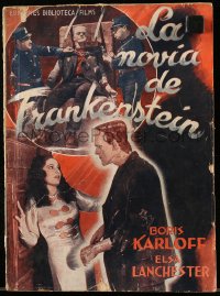 8m0443 BRIDE OF FRANKENSTEIN Spanish magazine 1935 Boris Karloff, 8 pages of images from the movie!