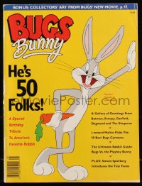 8m0445 BUGS BUNNY magazine 1990 cool bonus collectors' cel from his new movie, he's 50 folks!