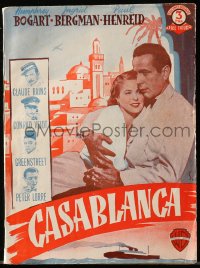 8m0449 CASABLANCA Spanish magazine 1946 Humphrey Bogart, Bergman, 8 pages of images from the movie!