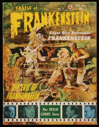 8m0703 CASTLE OF FRANKENSTEIN #5 magazine 1964 Burroughs' Evil of Frankenstein, Larry Ivie cover art!