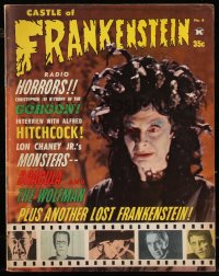 8m0704 CASTLE OF FRANKENSTEIN #6 magazine 1965 cover image of The Gorgon + Dracula & Frankenstein!