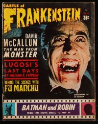 8m0706 CASTLE OF FRANKENSTEIN #8 magazine 1966 Christopher Lee, Lugosi's Last Days, Batman & Robin!