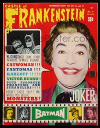 8m0707 CASTLE OF FRANKENSTEIN #9 magazine 1966 Cesar Romero as The Joker with Batman & Robin!