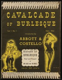 8m0451 CAVALCADE OF BURLESQUE vol 1 no 1 magazine Fall 1951 Abbot & Costello, history of burlesque!