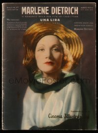 8m0455 CINEMA ILLUSTRAZIONE Italian magazine March 1933 supplement focusing on Marlene Dietrich!