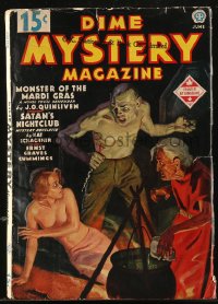 8m0030 DIME MYSTERY MAGAZINE Canadian pulp magazine Jun 1936 Monsters of Mardi Gras, Satan's Nightclub