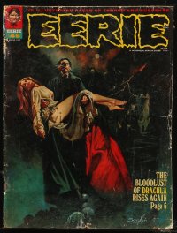8m0467 EERIE #46 magazine March 1973 great Sanjulian art, The Bloodlust of Dracula Rises Again!