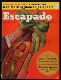 8m0472 ESCAPADE magazine December 1956 featuring the sensational new nude Marilyn Monroe calendar!