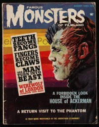8m0681 FAMOUS MONSTERS OF FILMLAND vol 5 no 3 magazine August 1963 cool Werewolf of London cover art!