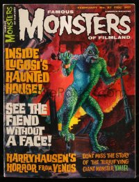 8m0684 FAMOUS MONSTERS OF FILMLAND #37 magazine Feb 1966 Morrow art for 20 Million Miles to Earth!