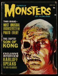 8m0680 FAMOUS MONSTERS OF FILMLAND vol 5 no 2 magazine June 1963 War of the Colossal Beast cover art!